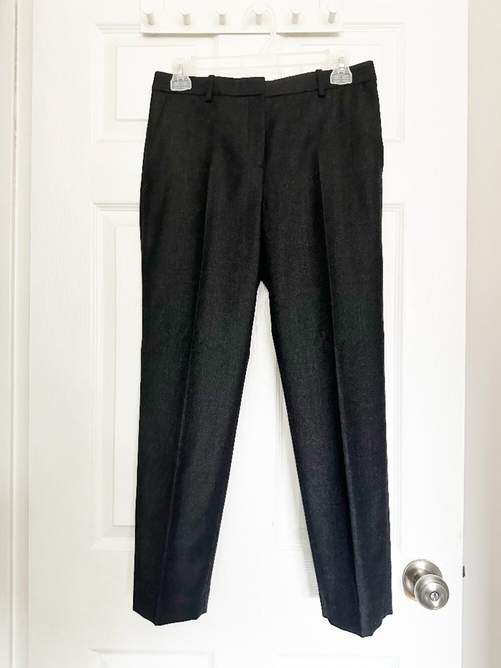 THEORY Treeca Flannel Trousers (Dark Grey)